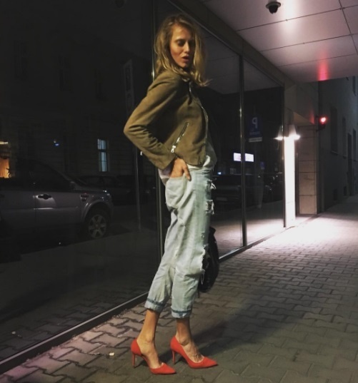 Alexandra Gachulincová a jej boyfriend jeans