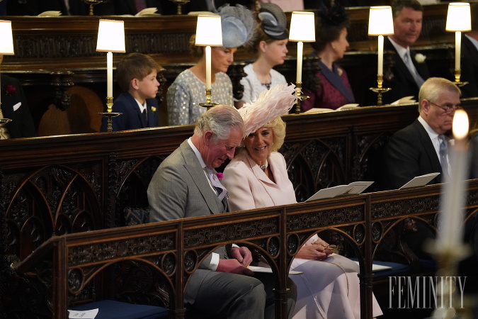 Princ Charles s manželkou Camillou na svabbe Meghan Markle a princa Harryho