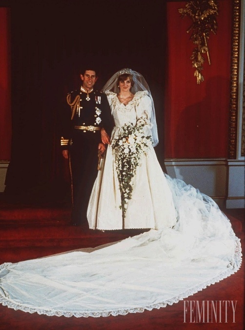 Dianine pôvodné šaty z roku 1981 mali volánový golier, naberané rukávy, objemnú sukňu a 25-metrovú vlečku. 