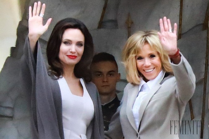 Herečka Angelina Jolie a prvá dáma Fracúzska Brigitte Macron sú nielen dámy na úrovni