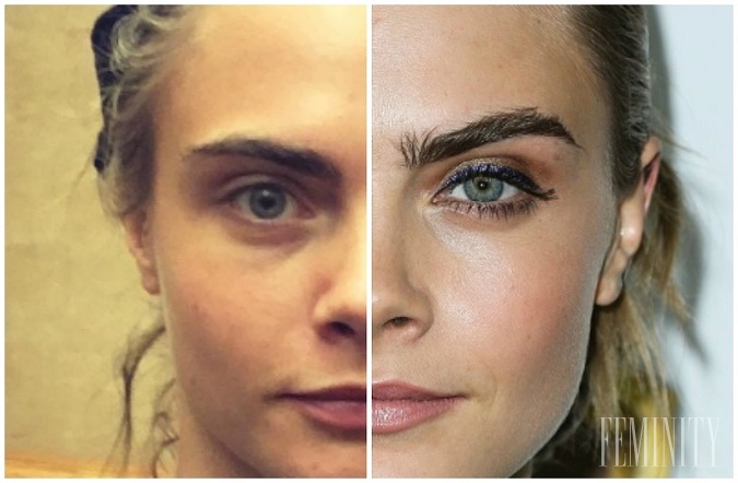 Aj modelka Cara Delevingne je fanúšičkou tieňovania a zvýraznených mihalníc 