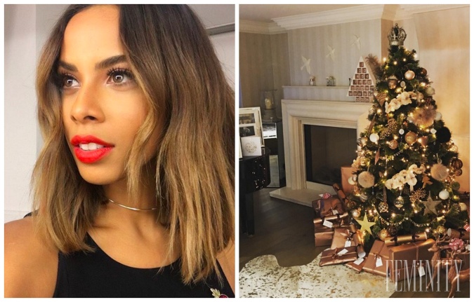 Rochelle Humes poňala výzdobu stromčeka dozlata