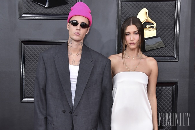 Manželia Bieberovci na oceňovaní cien Grammy