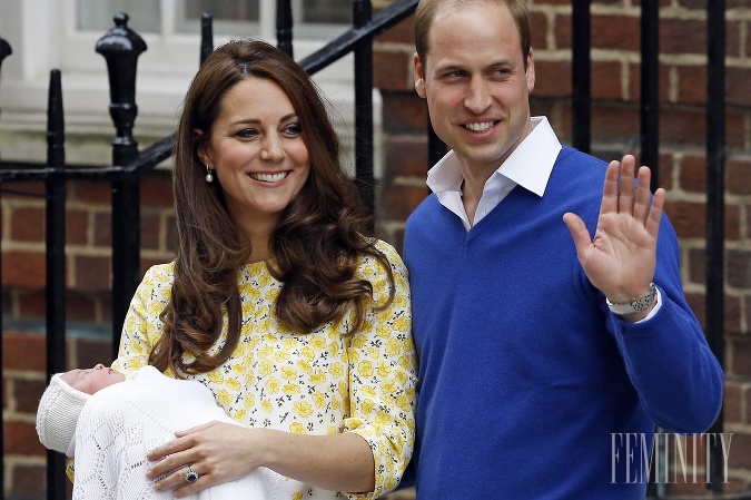 Kate Middleton s princom Williamom a dcérkou Charlotte Elizabeth Dianou