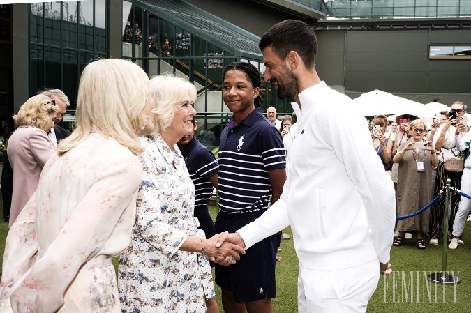 Kráľovná Camilla s tenistom Novakom Djokovičom