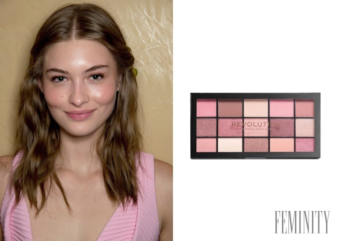 Baby pink a hra s matnými a lesklými tieňmi 