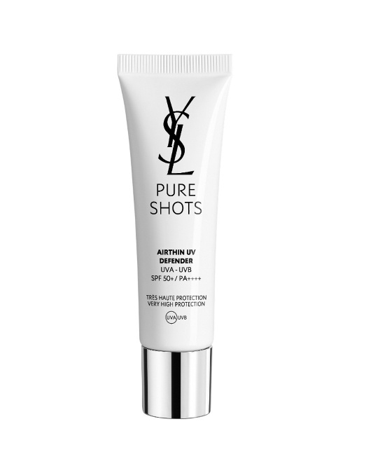 Ochrana pred UVA a UVB žiarením či znečistením pleti YSL Pure Shots Airthin UV Defender