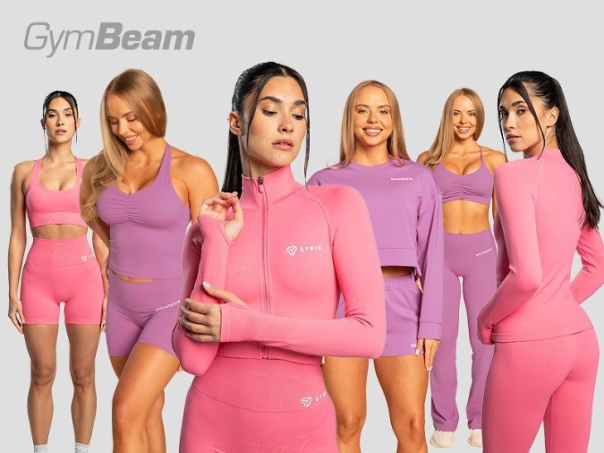 Kolekcia Grace značky GymBeam BeastPink, kolekcia Seamless značky GymBeam STRIX.